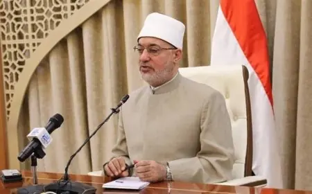 مفتي الجمهورية يبارك الشيخ أيمن عبدالغني بمهامه الجديدة وكيل الأزهر