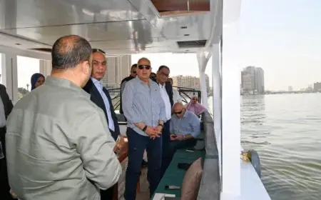سويلم يجري جولة ميدانية لتفقد حالة نهر النيل وجسوره في القاهرة والجيزة