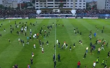 فوضى جماهيرية تؤجل مباراة أولمبيك آسفي ضد اتحاد العاصمة في كأس الكونفدرالية فيديو