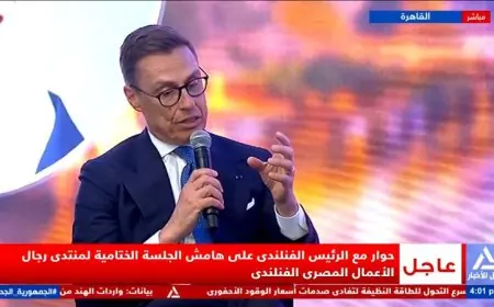 الرئيس الفنلندي يؤكد على قوة العلاقات مع مصر ويسعى لتعزيز التعاون بين البلدين