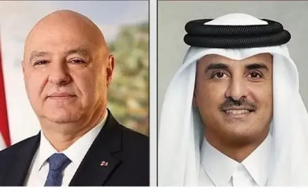 أمير قطر ورئيس لبنان يناقشان تطورات الأوضاع الحالية في المنطقة