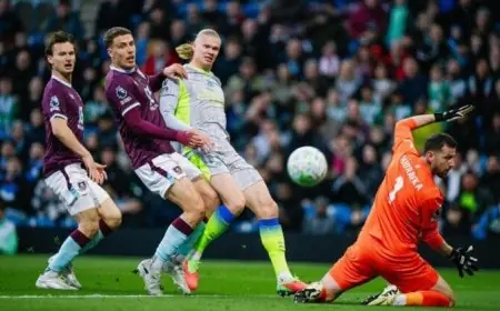 مانشستر سيتي يسجل هدفا في الشوط الأول ضد بيرنلي فيديو مميز