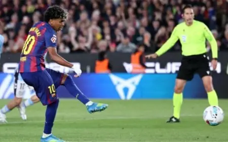 برشلونة يحقق انتصارا مثيرا على سيلتا فيجو بهدف لامين يامال ويعزز صدارته في الدوري الإسباني فيديو