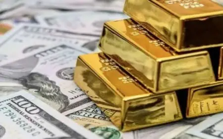 انخفاض أسعار الذهب نتيجة قوة الدولار وتفاقم التوترات الجيوسياسية