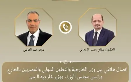 عبد العاطي يؤكد دعم الحلول السياسية الشاملة لحل الأزمة اليمنية وإنهاء المعاناة الإنسانية