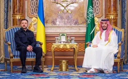ولي العهد السعودي يناقش مع رئيس أوكرانيا التطورات الحالية في الشرق الأوسط