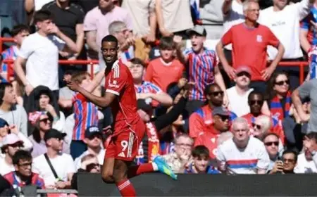 الدوري الإنجليزي ليفربول يتفوق على كريستال بالاس بهدفين في الشوط الأول فيديو