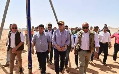 صور تفقد سويلم لمشروع تنمية جنوب الوادي ومحطة الرفع العملاقة في توشكى