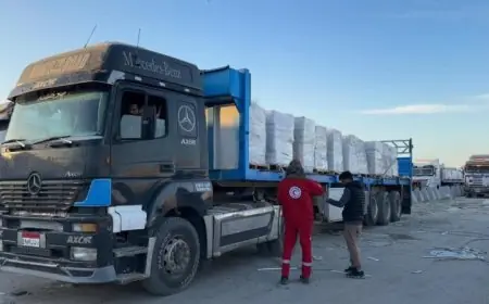 قافلة زاد العزة 182 تصل إلى الفلسطينيين في قطاع غزة لتعزيز الإمدادات الإنسانية