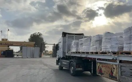 قافلة زاد العزة الـ 183 تصل إلى غزة لتقديم المساعدة للفلسطينيين