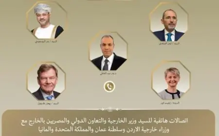 عبد العاطي يناقش الأوضاع الإقليمية مع نظرائه من عمان والأردن وبريطانيا وألمانيا