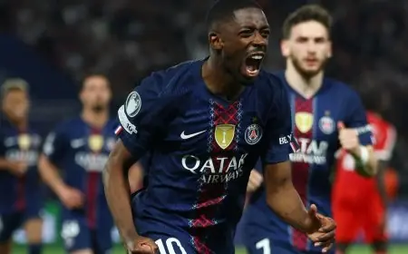 ديمبيلي يحطم رقم هنري ويسجل إنجازا مميزا في دوري أبطال أوروبا