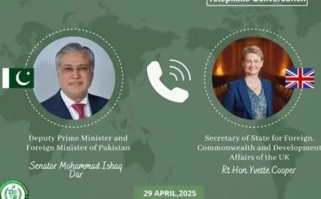 وزير خارجية باكستان يناقش التطورات الإقليمية الهامة مع نظيرته البريطانية