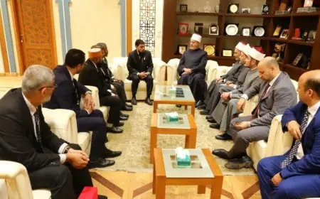 مفتي الجمهورية يلتقي وفد جامعة المالديف الإسلامية لتعزيز سبل التعاون المشترك