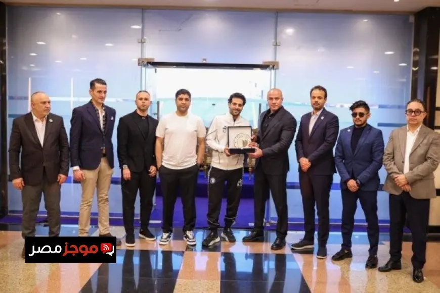 استقبال نادي بيراميدز لوفد نادي المدينة الليبي في زيارة ودية لتعزيز التعاون الرياضي