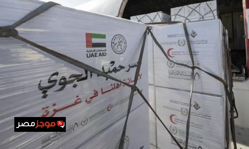 وصول طائرة مساعدات إماراتية إلى العريش محملة بـ100 طن لدعم غزة صور جديدة