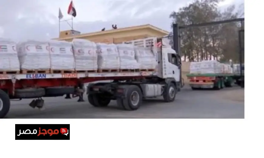 الهلال الأحمر يطلق قافلة زاد العزة 181 محملة بأكثر من 5480 طنا من المساعدات الإنسانية