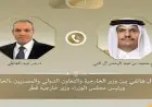 وزير الخارجية يتناول مع رئيس الوزراء وزير خارجية قطر سبل خفض التوترات الإقليمية