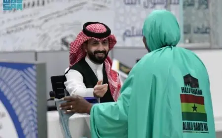 مطار المدينة المنورة يستقبل أول رحلة حج لضيوف الرحمن من غانا