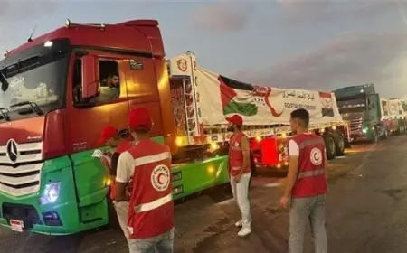 قافلة زاد العزة 189 تصل إلى غزة لدعم الفلسطينيين في أزمتهم الإنسانية