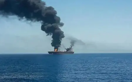 كوريا الجنوبية تبدأ تحقيقات في انفجار سفينة عالقة في مضيق هرمز