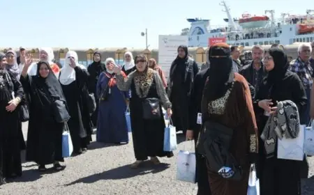 أول دفعة من الحجاج المصريين تصل العقبة في إطار خطة تفويج 5800 حاج عبر خط نويبع العقبة