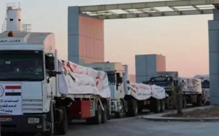 انطلاق قافلة المساعدات الإنسانية رقم 190 نحو قطاع غزة لتعزيز الدعم الإغاثي