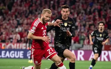 دوري أبطال أوروبا باريس سان جيرمان يحقق تقدمًا مثيرًا على بايرن ميونخ بهدف في الشوط الأول فيديو