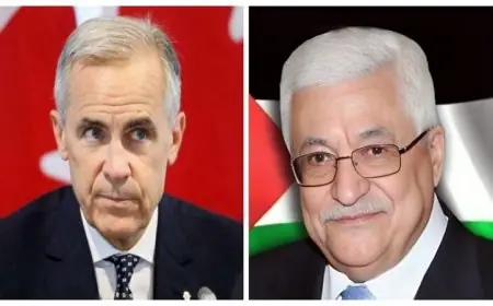 رئيس فلسطين يناقش القضايا الداخلية والإقليمية والدولية مع رئيس الوزراء الكندي
