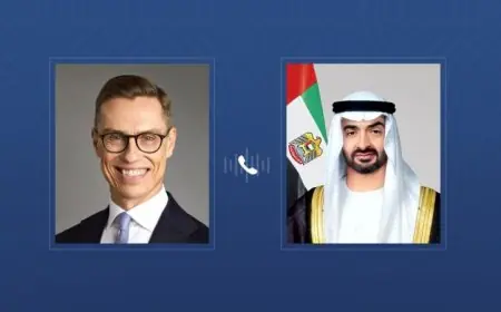 رئيسا الإمارات وفنلندا يناقشان سبل تعزيز التعاون والشراكة الاستراتيجية