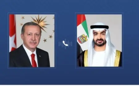رئيسا الإمارات وتركيا يناقشان هاتفياً المستجدات الإقليمية الهامة