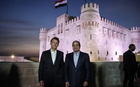 الرئيس السيسي وماكرون يتفقدان الإسكندرية في جولة مثيرة للوقوف على مشاريع التطوير