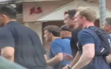 الرئيس الفرنسي يشارك في رياضة الجري في شوارع سيدي بشر بالإسكندرية الشرقية