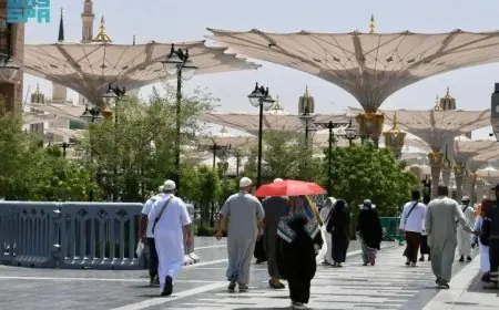 صور رائعة تكشف عن جهود تنظيمية وإرشادية مميزة لاستقبال الحجاج في المسجد النبوي