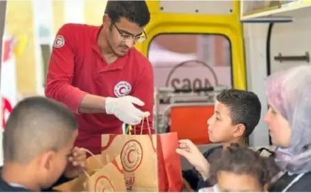 استقبال 107 مرضى وجرحى فلسطينيين من غزة في ميناء رفح البري