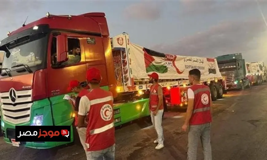 قافلة زاد العزة 189 تصل إلى غزة لدعم الفلسطينيين في أزمتهم الإنسانية