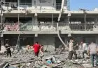 إصابات نتيجة قصف إسرائيلي على مدرسة في مخيم الشاطئ بغزة
