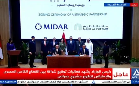 مدبولي يشهد توقيع شراكة استراتيجية بين القطاع الخاص المصري والإماراتي في بث مباشر