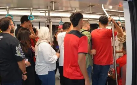 إقبال ساحق على مونوريل شرق النيل لمتابعة مباريات منتخب مصر في كأس العالم