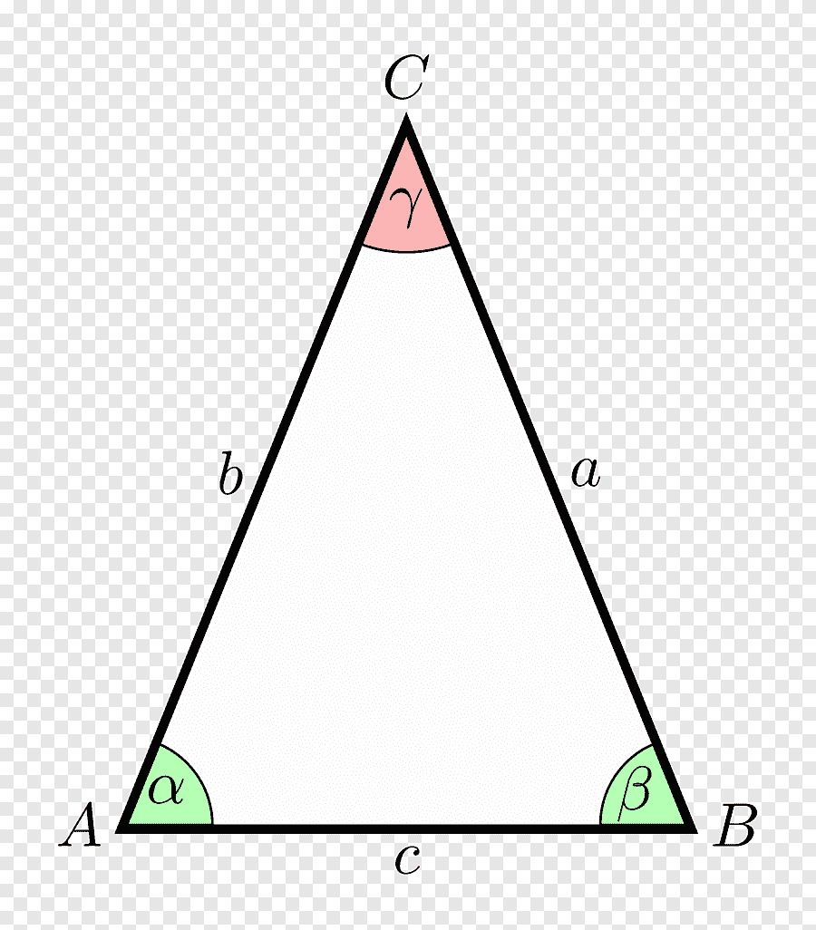 مساحة المثلث متساوي الساقين والقائم وارتفاع مثلث متساوي الساقين ومساحة المثلث المتساوي الأضلاع بمعلومية طول ضلعه