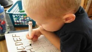 تعليم كتابة الحروف العربية للأطفال بالنقاط خطوة بخطوة