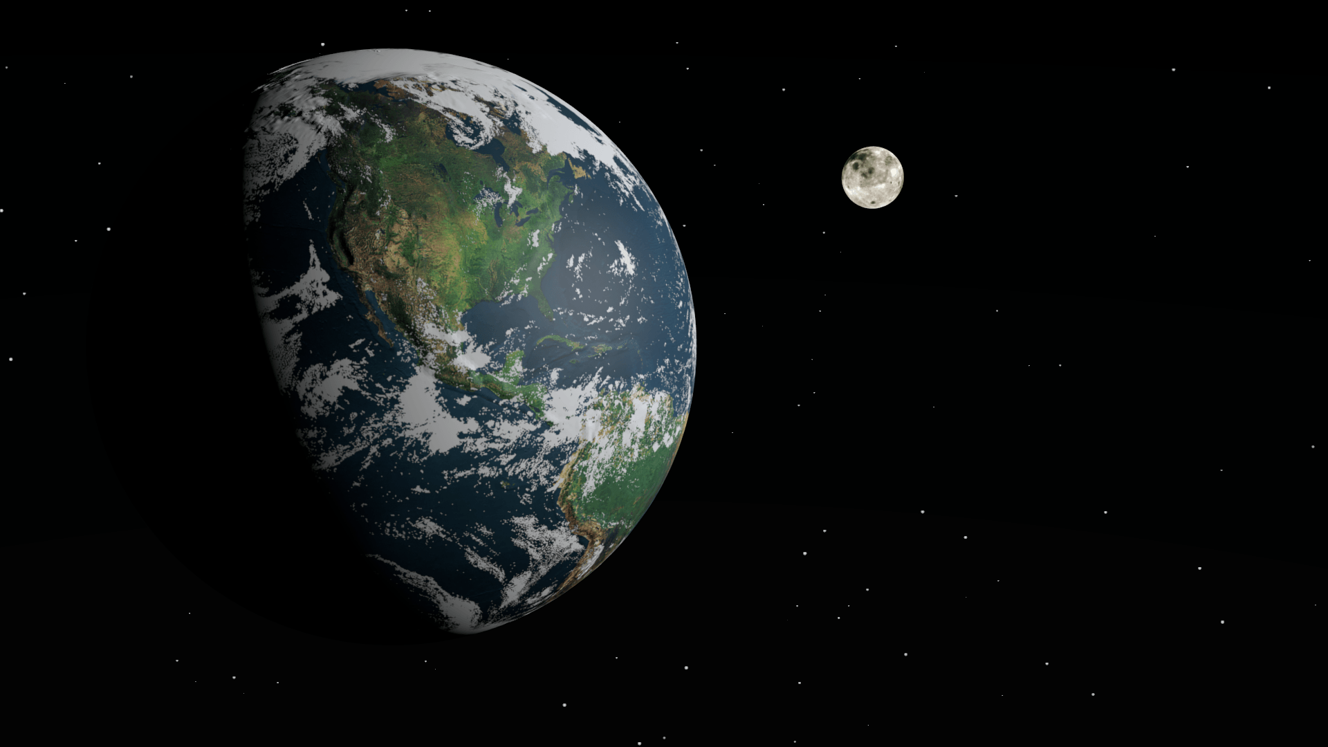 حجم القمر بالنسبة للأرض وبعض المعلومات عنهما