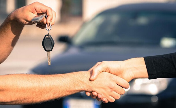 Conditions for transferring ownership of a rental car ending with private ownership