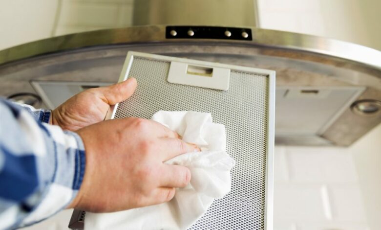 كيفية تنظيف فلتر شفاط الدهون المطبخ