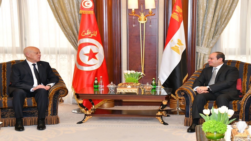 الرئيس قيس سعيد يبحث هاتفيا مع الرئيس عبد الفتاح السيسي تطورات الأوضاع في الأراضي الفلسطينية