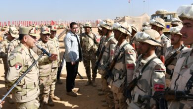 رئيس أركان حرب القوات المسلحة المصرية يشرف على إجراءات رفع الكفاءة القتالية لوحدة مدفعية