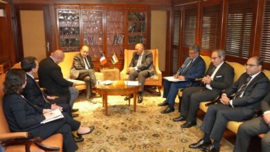 وزير الخارجية المصري يؤكد لمبعوث باريس إلى بيروت ضرورة الحفاظ على الإطار الدستوري للبنان