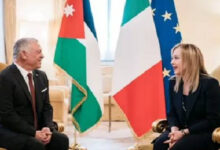 عاهل الأردن لرئيسة وزراء إيطاليا: نحذر من خطورة الهجوم الإسرائيلي على رفح