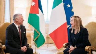 عاهل الأردن لرئيسة وزراء إيطاليا: نحذر من خطورة الهجوم الإسرائيلي على رفح